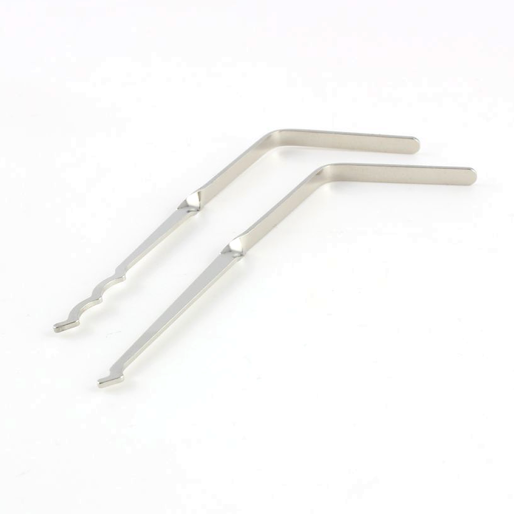 Two Piece Lock Rakes called Bogotas on a white background.