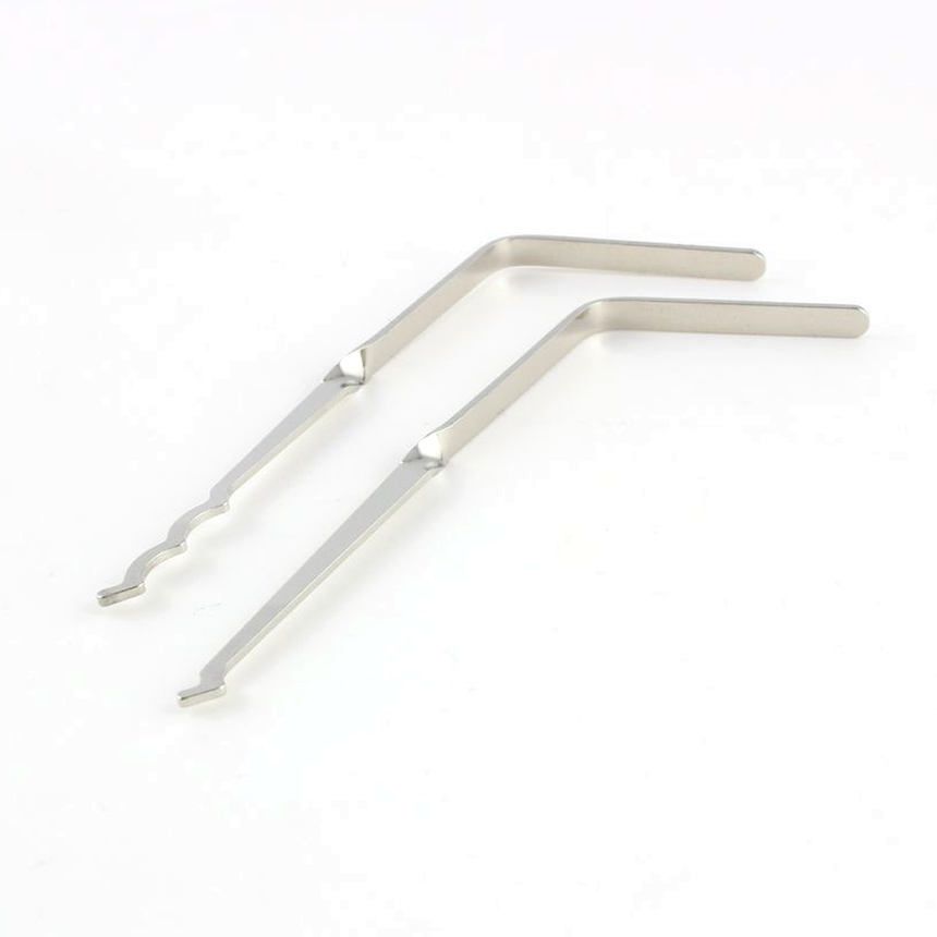Two Piece Lock Rakes called Bogotas on a white background.