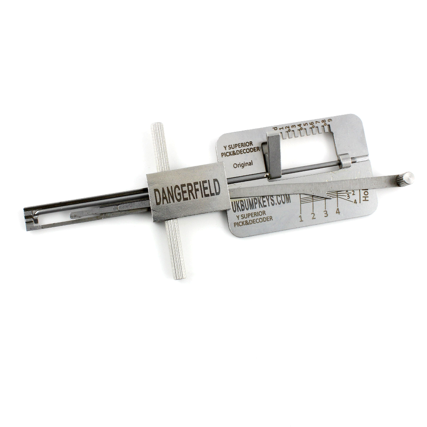 Dangerfield Yale Superior Dimple Lock Pick + sliders and pins picking arms