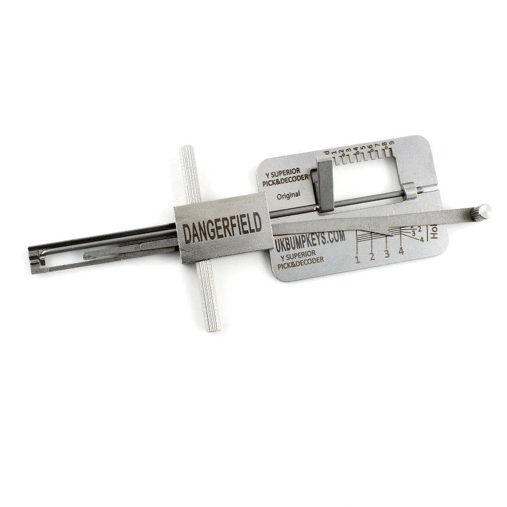 Dangerfield Yale Superior Dimple Lock Pick + sliders and pins picking arms