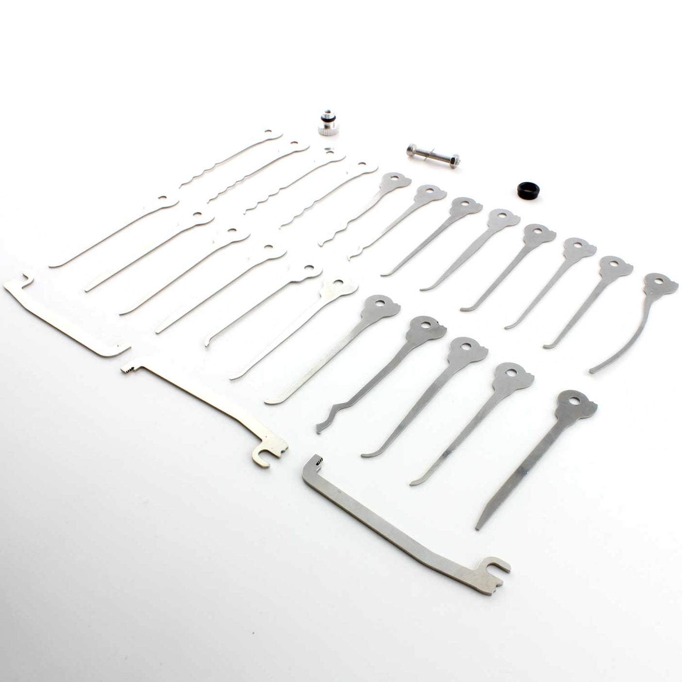 Dangerfield Skeleton Lock Pick EDC Multi-Tool set with adjustable aerospace-grade aluminum and stainless steel components.