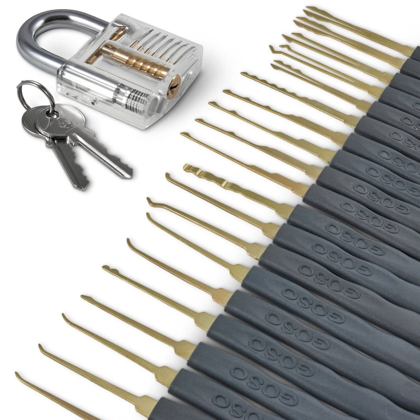 Full GOSO lock pick and tension tool layout