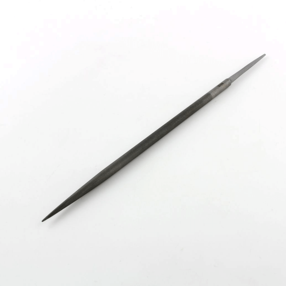 Diagonal photo of Swiss No 4 Impressioning file on a White Background