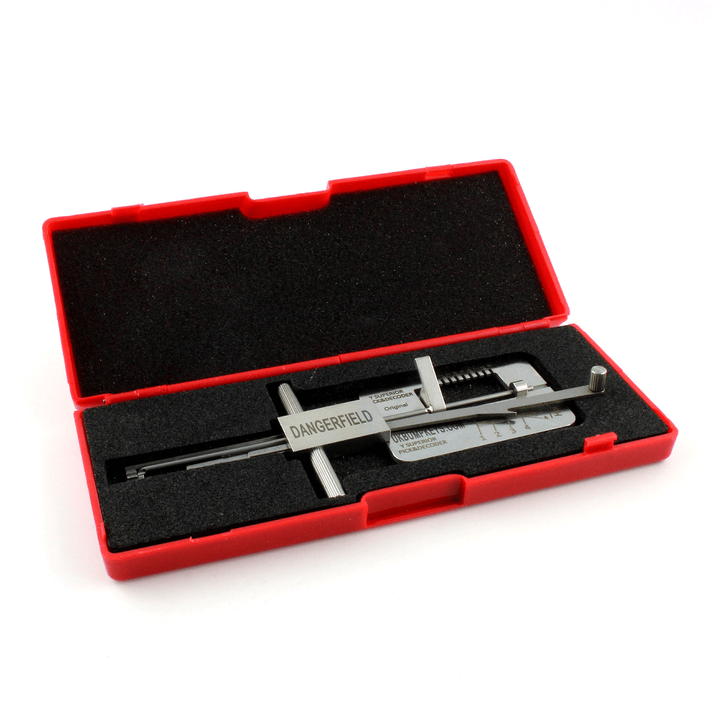 Dangerfield Yale Superior Dimple Lock Pick + box at alternate angle