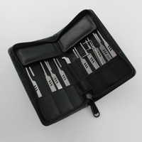 Dangerfield Luxury Lambskin Lock Pick Set case with Praxis 21 Piece Lock Pick Set