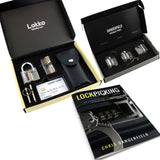 Beginners Lock Picking Kit in a box: Extensive Lock Pick Set, Spy Card Kit + Practice Locks and Dummies guide by Lokko