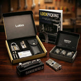 Beginners Lock Pick Set in a box: Complete Lock Pick Kit, Spy Card Kit + Practice Locks and Dummies guide by Lokko