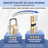 Lockpicking-Set für Anfänger in einer Box: Umfangreiches Lockpicking-Set, Spy Card Kit + Übungsschloss- und Dummies-Handbuch von Lokko 