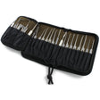 Dangerfield Jackal lock pick case open flat and loaded, picks in the narrow pockets and tensioners in the wider ones
