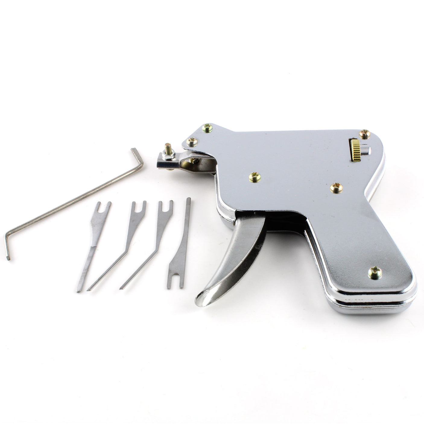 Lokko manual pick gun on a white background showing the trigger and needle holder