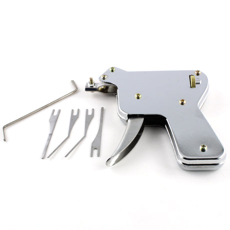 Lokko manual pick gun on a white background showing the trigger and needle holder