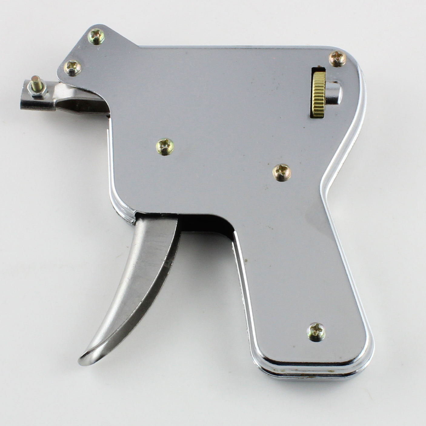 Lokko manual pick gun angled to show the needle holder ready to snap
