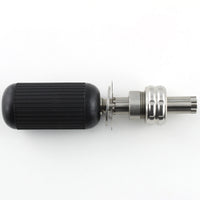 Side layout of the Lokko 7-pin tubular pick, numbered decoder key and hex adjustment key