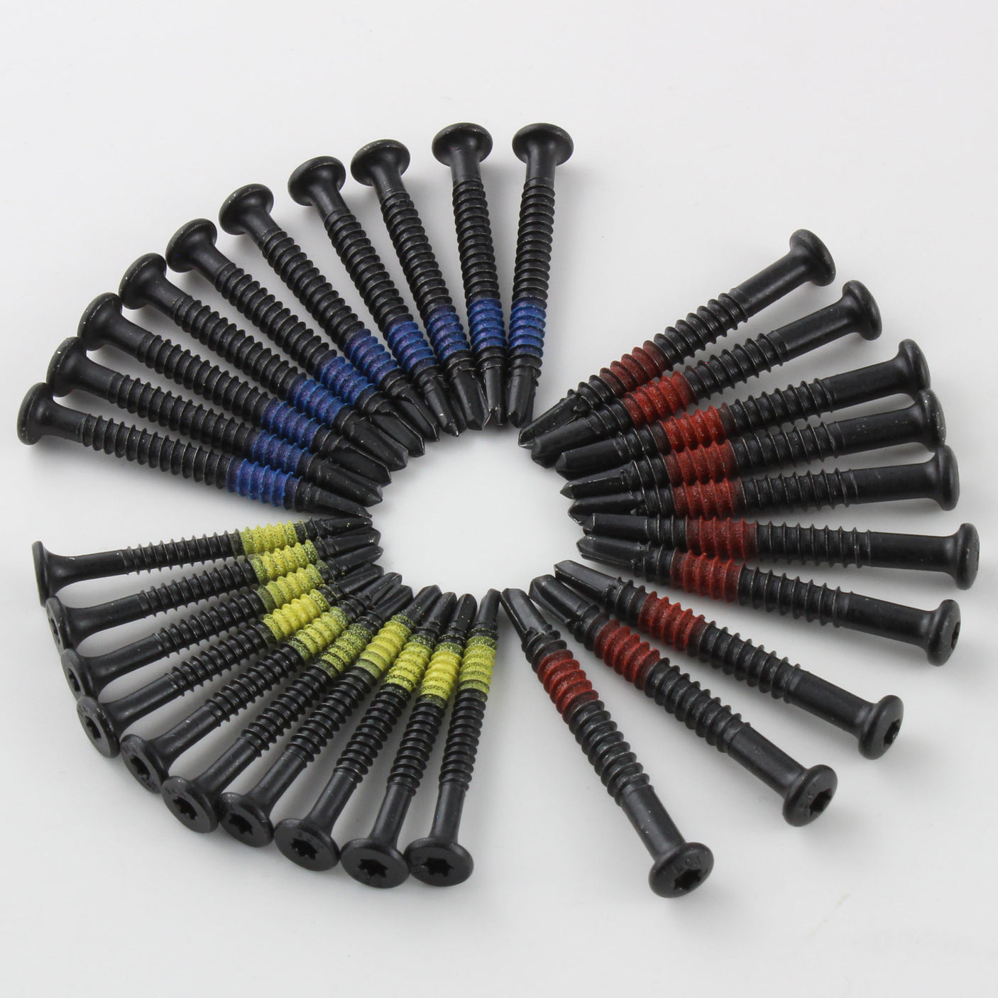 Thirty self-tapping pull screws for the Lokko bell plug puller in three sizes