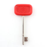 Red Lokko disabled toilet key with tactile bow for NKS/RADAR doors, suitable for accessible public toilet locks.