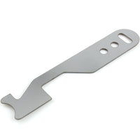 Lokko Pocket Shove-It mini slim jim, a flat stainless steel latch bypass blade with a hooked working tip and keyring slot