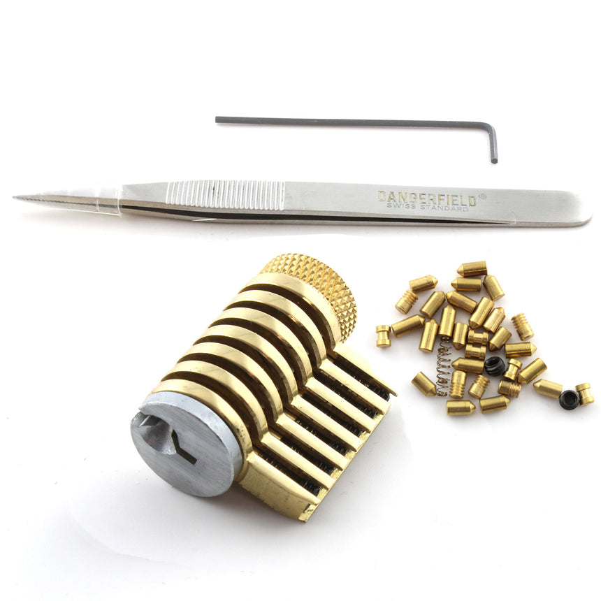 Dangerfield Infinitus Cutaway Practice Lock - Solid Brass - Perfect for Locksmith and Lock Pick Training