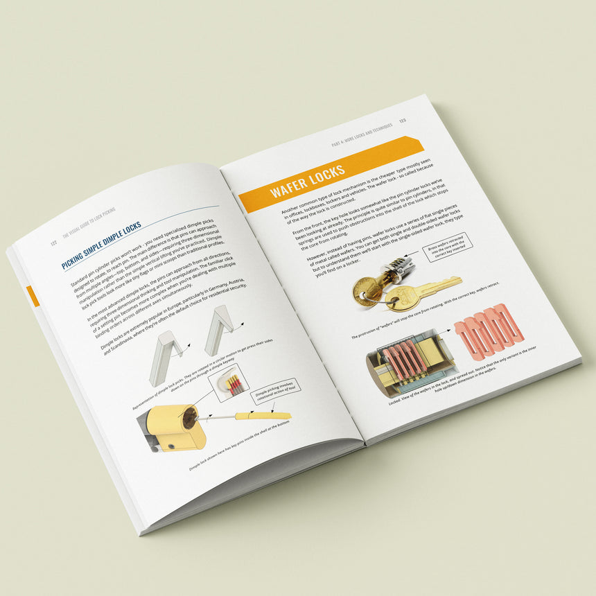 Lock Picking, The Beginners Visual Guide - 200 Full Colour Illustrations and 176 Pages teaching you how to pick locks in depth