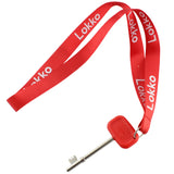 Lokko Radar Key with Red Lanyard for Disabled Toilets UK, Features Comfortable Grip Rubber Handle