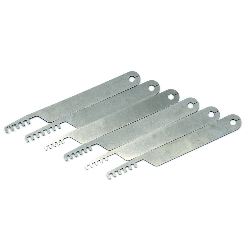 6 Piece Tapered Comb Padlock Lock Picks - UKBumpKeys