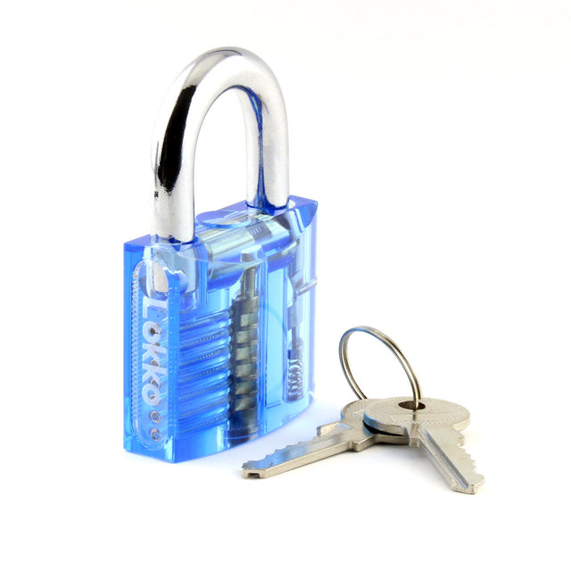 Clear Lock Picking Padlock + Visible Mechanism : Medium Difficulty - UKBumpKeys