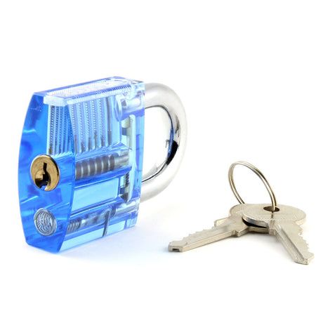 Clear Lock Picking Padlock + Visible Mechanism : Medium Difficulty - UKBumpKeys