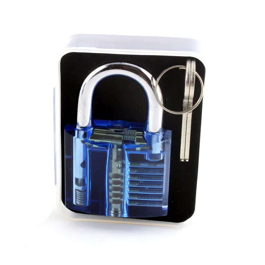 Clear Lock Picking Padlock + Visible Mechanism : Medium Difficulty - UKBumpKeys