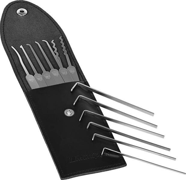 Multipick ELITE Beginner Lock Pick Set 13 piece with case, perfect for ambitious beginners learning to pick locks.