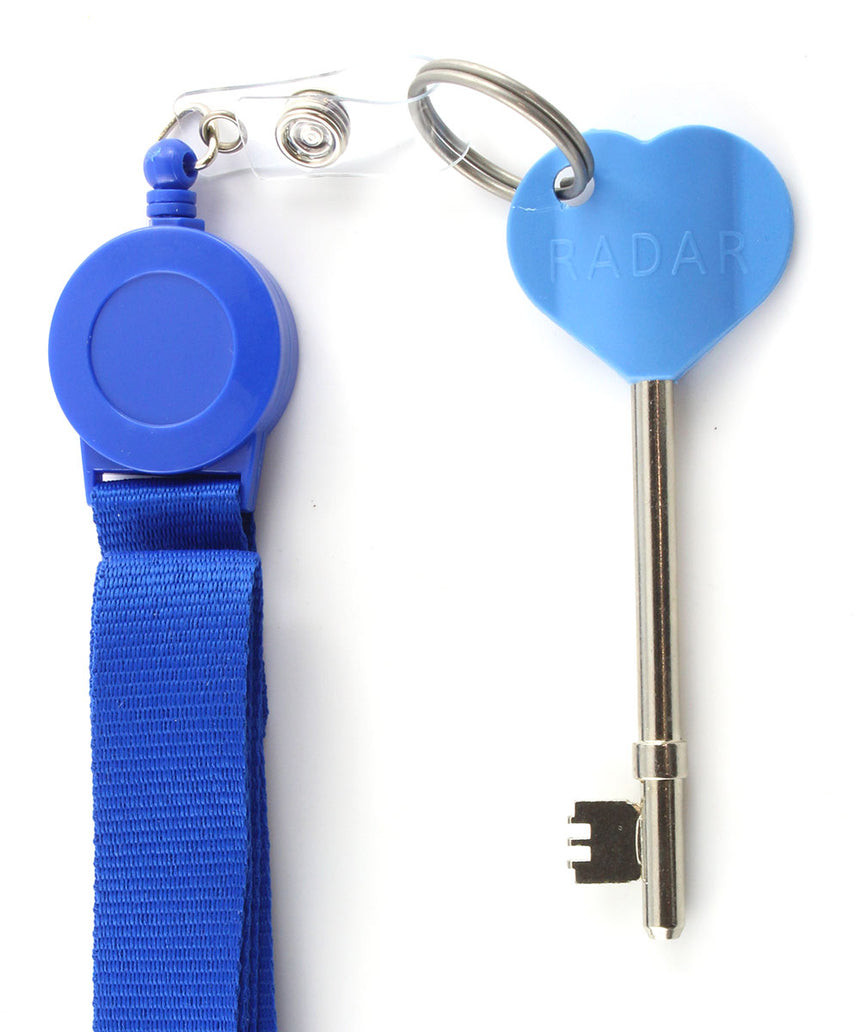 Radar Key for Disabled Toilets UK - Blue Heart - opens over 10,000 UK Disabled Toilets