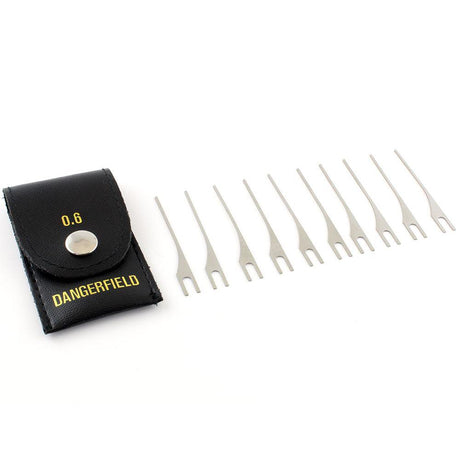 Dangerfield Universal Lock Pick Gun Needles (10 Pack) 0.6mm Thick + Case - UKBumpKeys