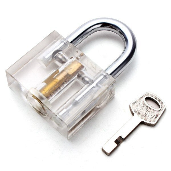 Clear Disc Detainer Lock Picking Practice Padlock - UKBumpKeys