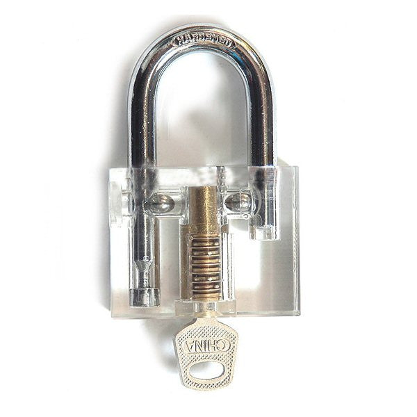 Clear Disc Detainer Lock Picking Practice Padlock - UKBumpKeys