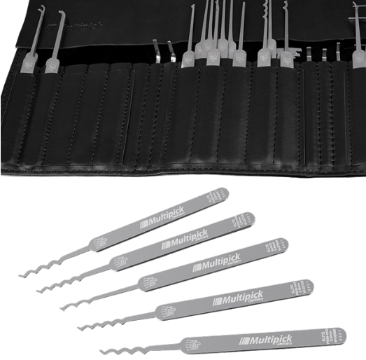 Lock Rakes from Lock Noob's Essential Multipick set