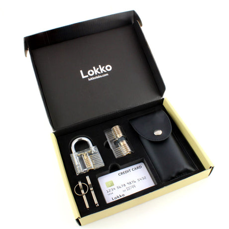 Lock Pick Set for Beginners: Lock Picks, Covert Tools Card + 2 Training Locks and How-to Lockpick eBook - UKBumpKeys