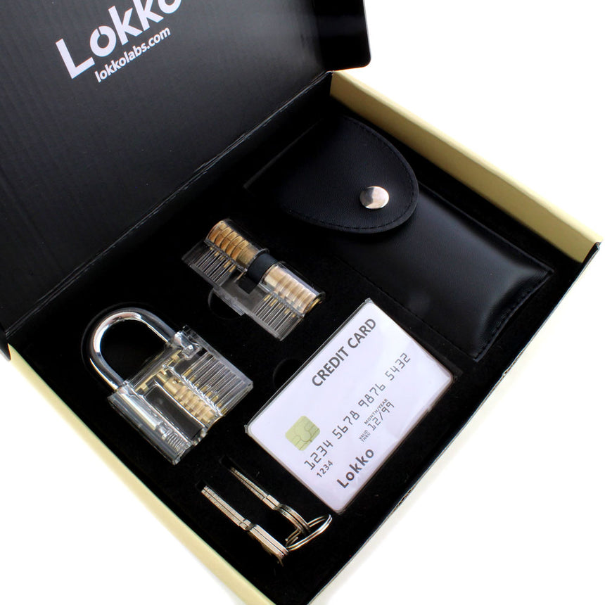 Lock Pick Set for Beginners: Lock Picks, Covert Tools Card + 2 Training Locks and How-to Lockpick eBook - UKBumpKeys