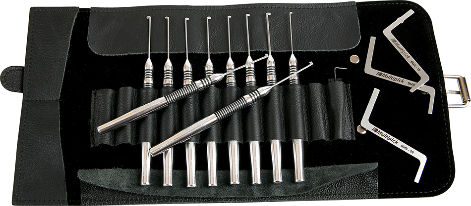 Multipick ELITE G-Pro Dimple Lock Pick Set with Leather Wallet - UKBumpKeys