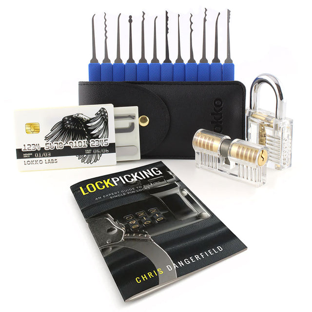 Lock Pick Set for Beginners: Lock Picks, Covert Tools Card + 2 Training Locks and How-to Lockpick eBook - UKBumpKeys