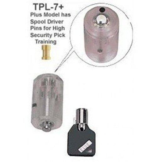 Clear Practice Tubular Lock - Spool Pin Version - UKBumpKeys