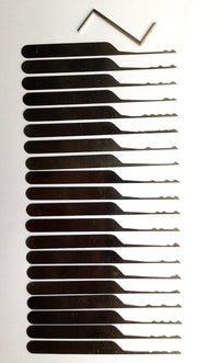 Wave Rakes XS - 20 Piece Lock Picking Rake Set - UKBumpKeys